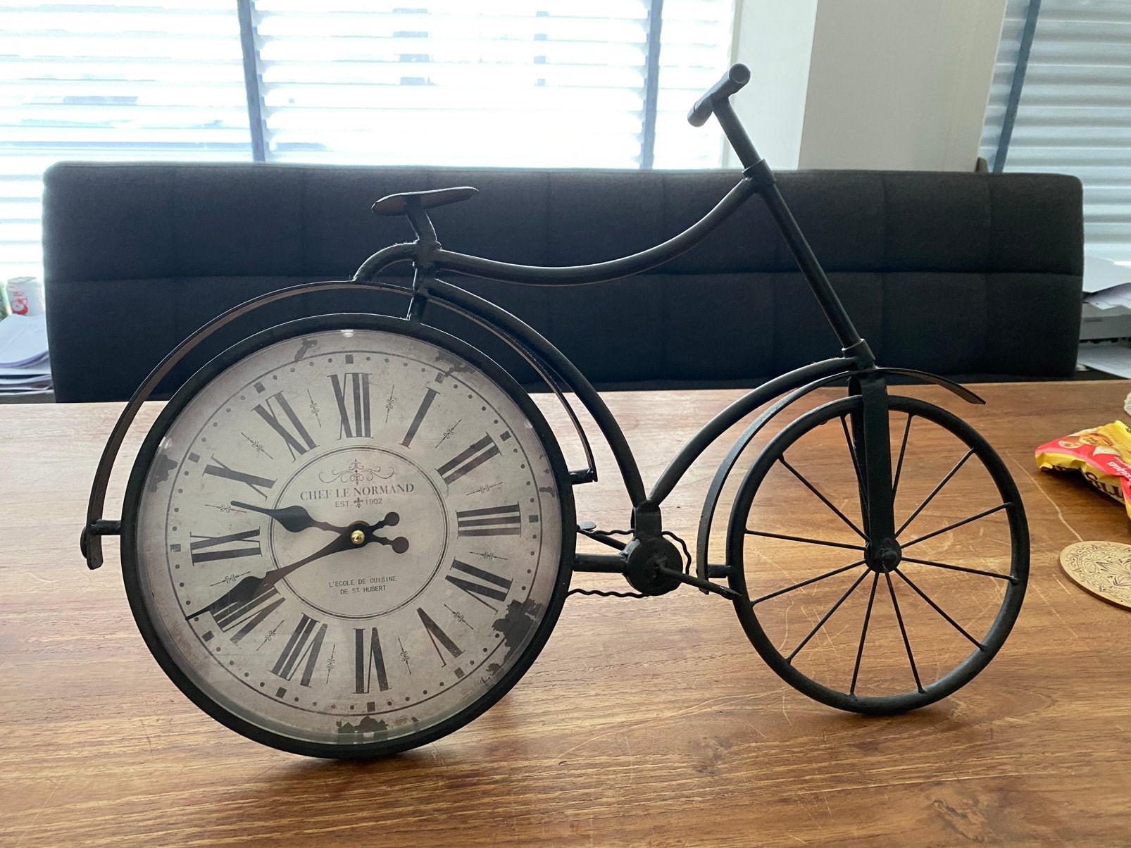 Klok in de vorm van een fiets, Ophalen of Verzenden, Wandklok