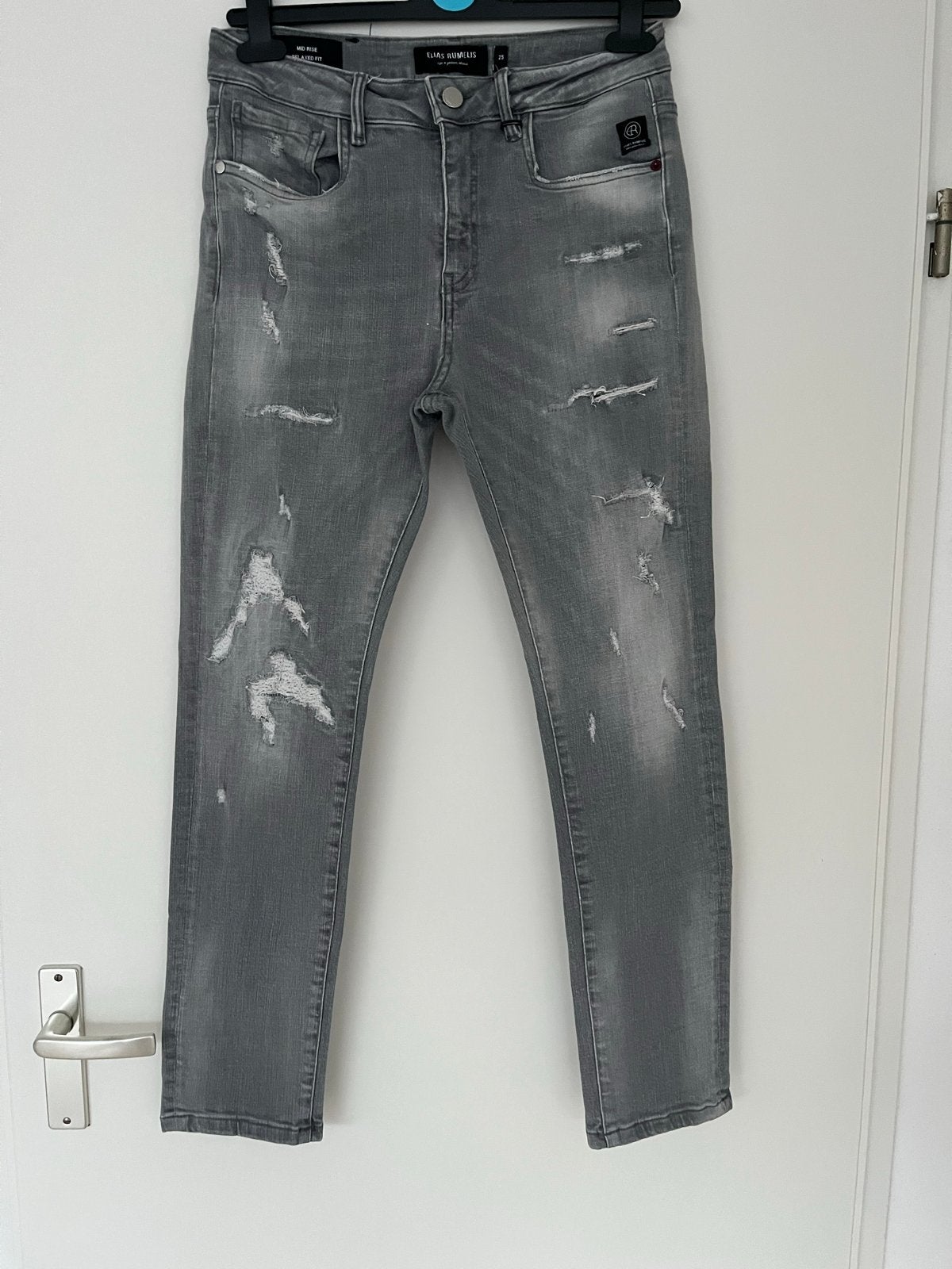 Elias Rumelis grijze jeans met scheuren - Maat M, Ophalen of Verzenden, Zo goed als nieuw, Grijs