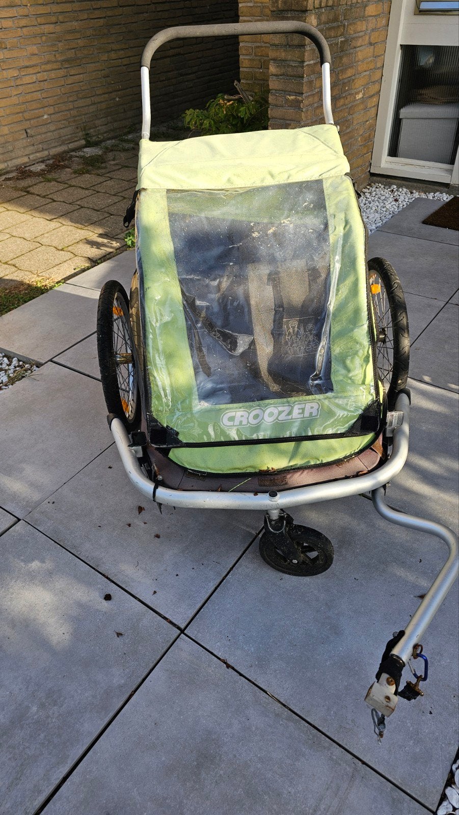 Croozer fietskar voor 2 kinderen - Goede staat + reservewiel, Ophalen, Gebruikt, Kinderkar, 40 tot 60 kg