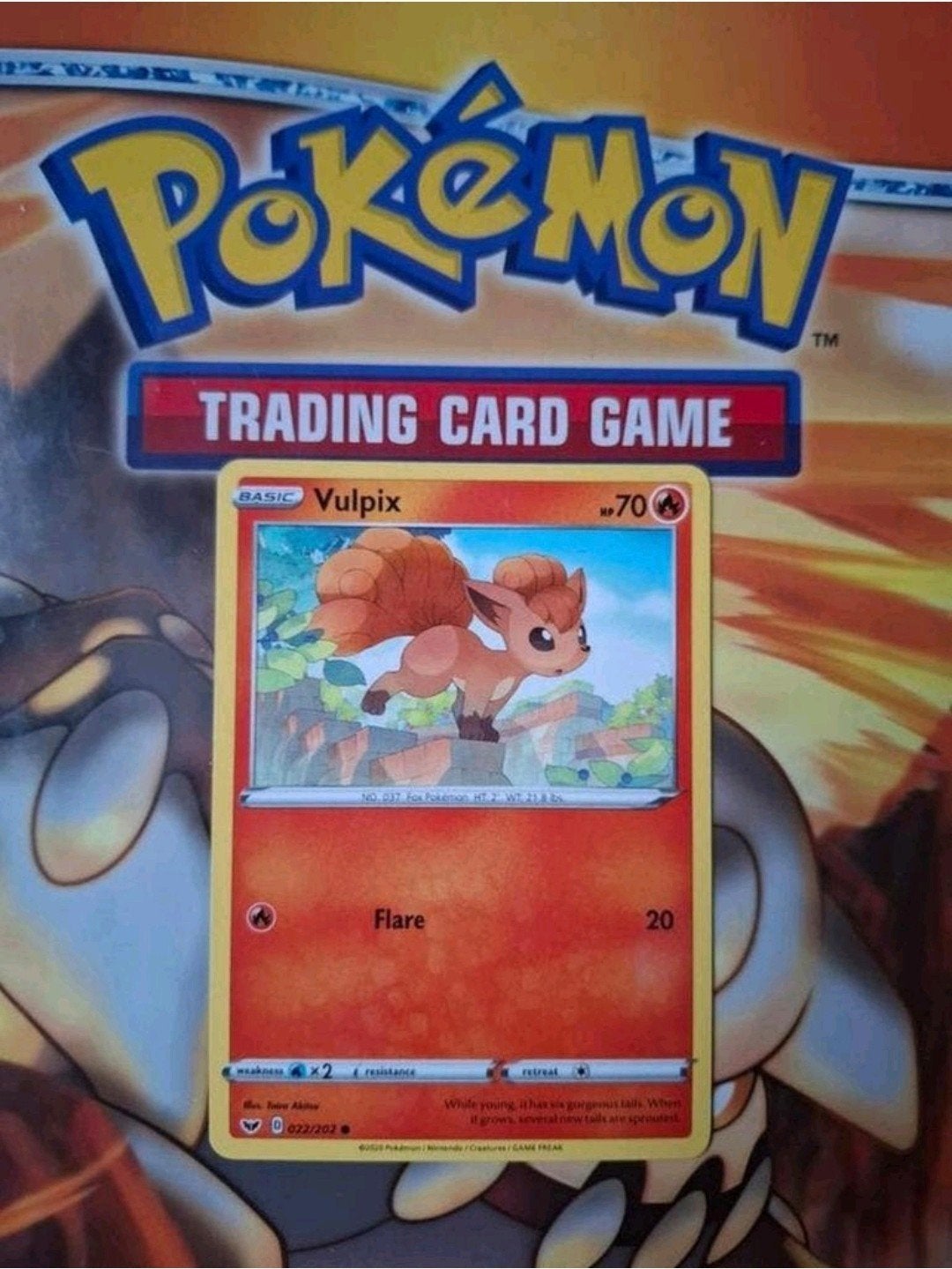 Vulpix 022/202 Sword&Shield base set pokemon kaart nm, Ophalen of Verzenden, Zo goed als nieuw, Losse kaart