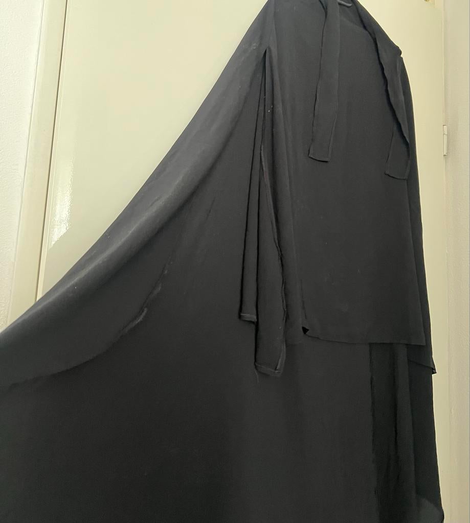 Zwarte elegante abaya/jurk, poncho khimar, Kleding | Dames, Ophalen of Verzenden, Zo goed als nieuw