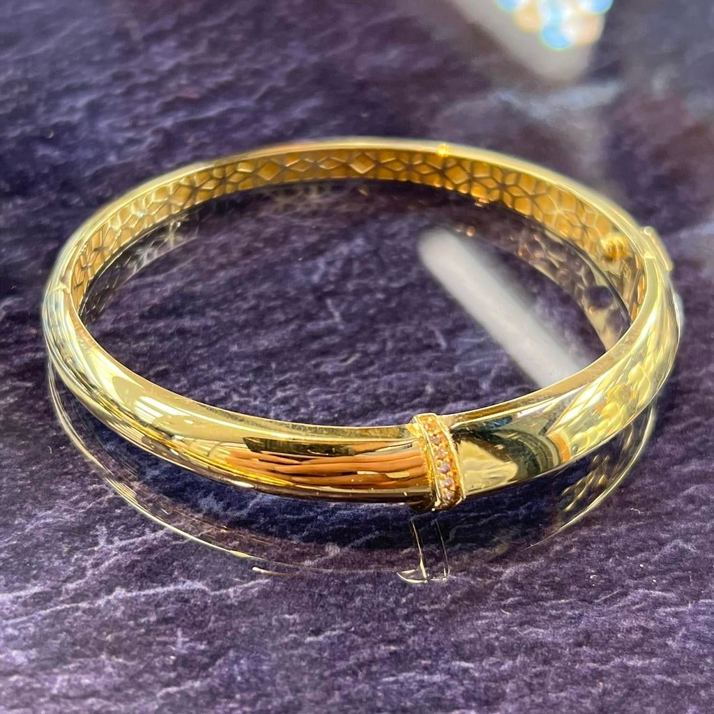 18 karaats gouden armband slavenarmband nieuw, Sieraden, Tassen en Uiterlijk, Armbanden, Ophalen of Verzenden, Nieuw, Goud