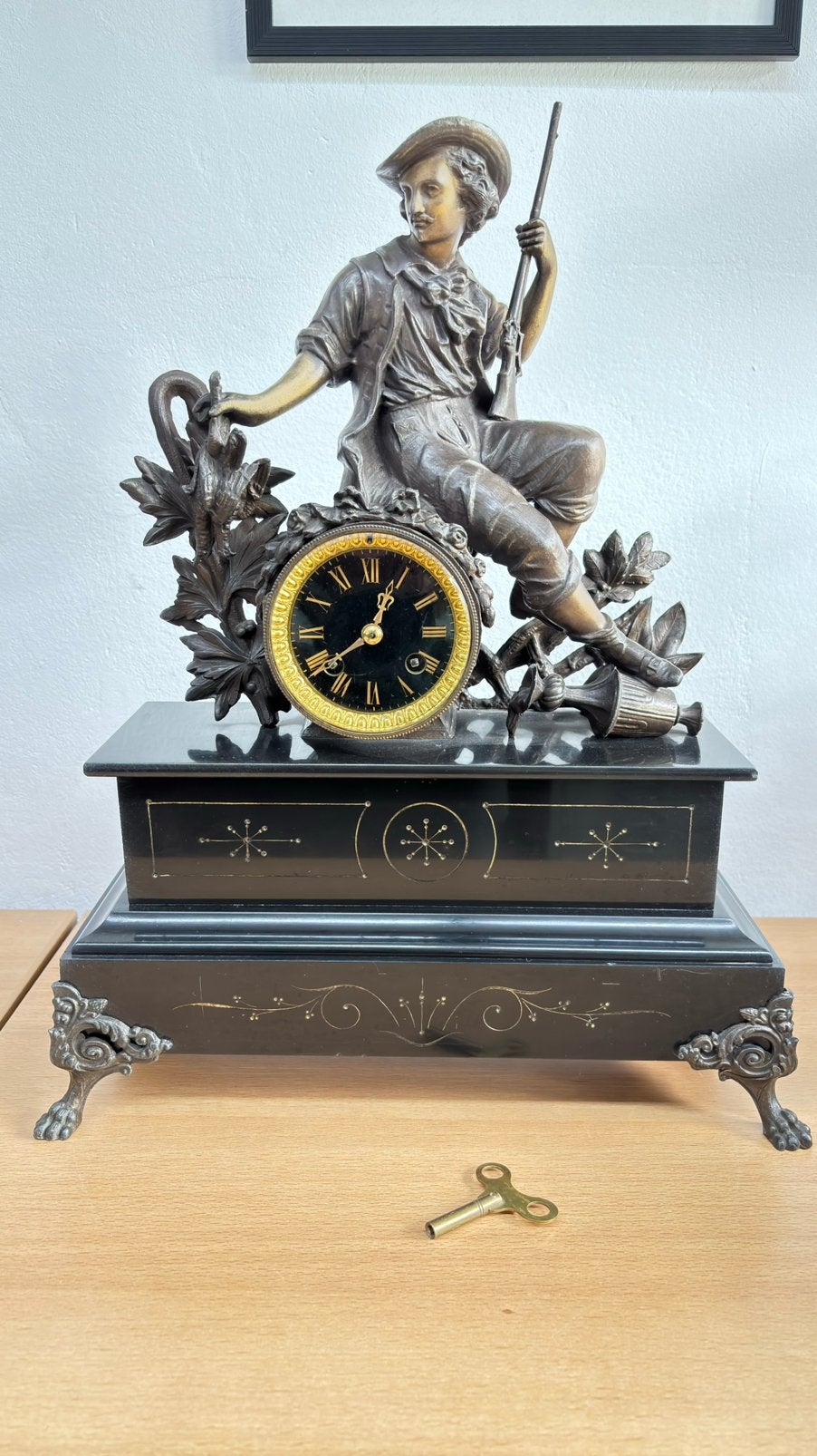 Figurale franse pendule., Ophalen