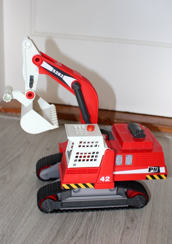nog heel mooie grote graafmachine rupsband ..van playmobil, Ophalen of Verzenden, Zo goed als nieuw