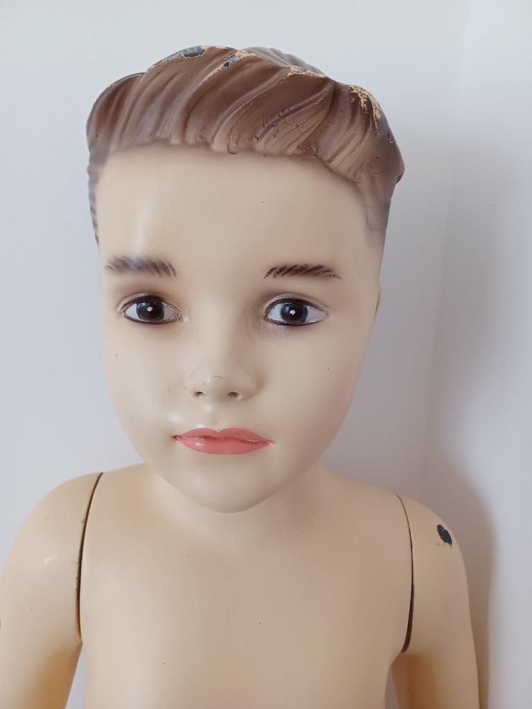 Antieke Vintage Etalagepop Paspop Mannequin, 97 cm hoog, Antiek en Kunst, Curiosa en Brocante, Ophalen