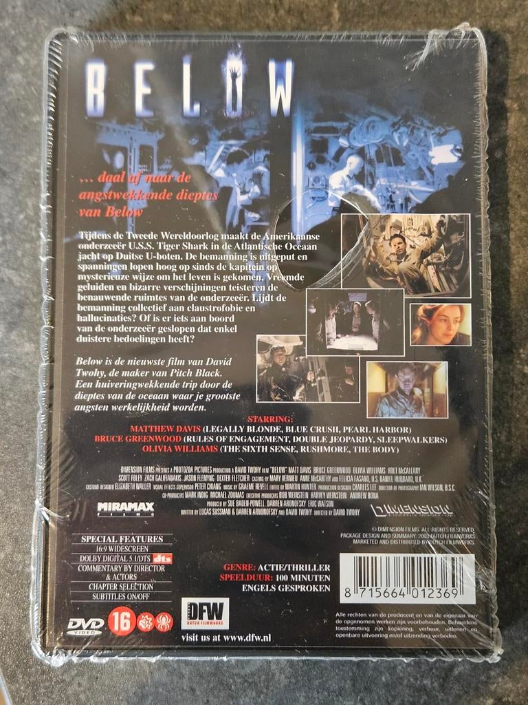 DVD Below NIEUW gesealed, Cd's en Dvd's, Vanaf 16 jaar, Ophalen of Verzenden, Nieuw in verpakking, Actiethriller