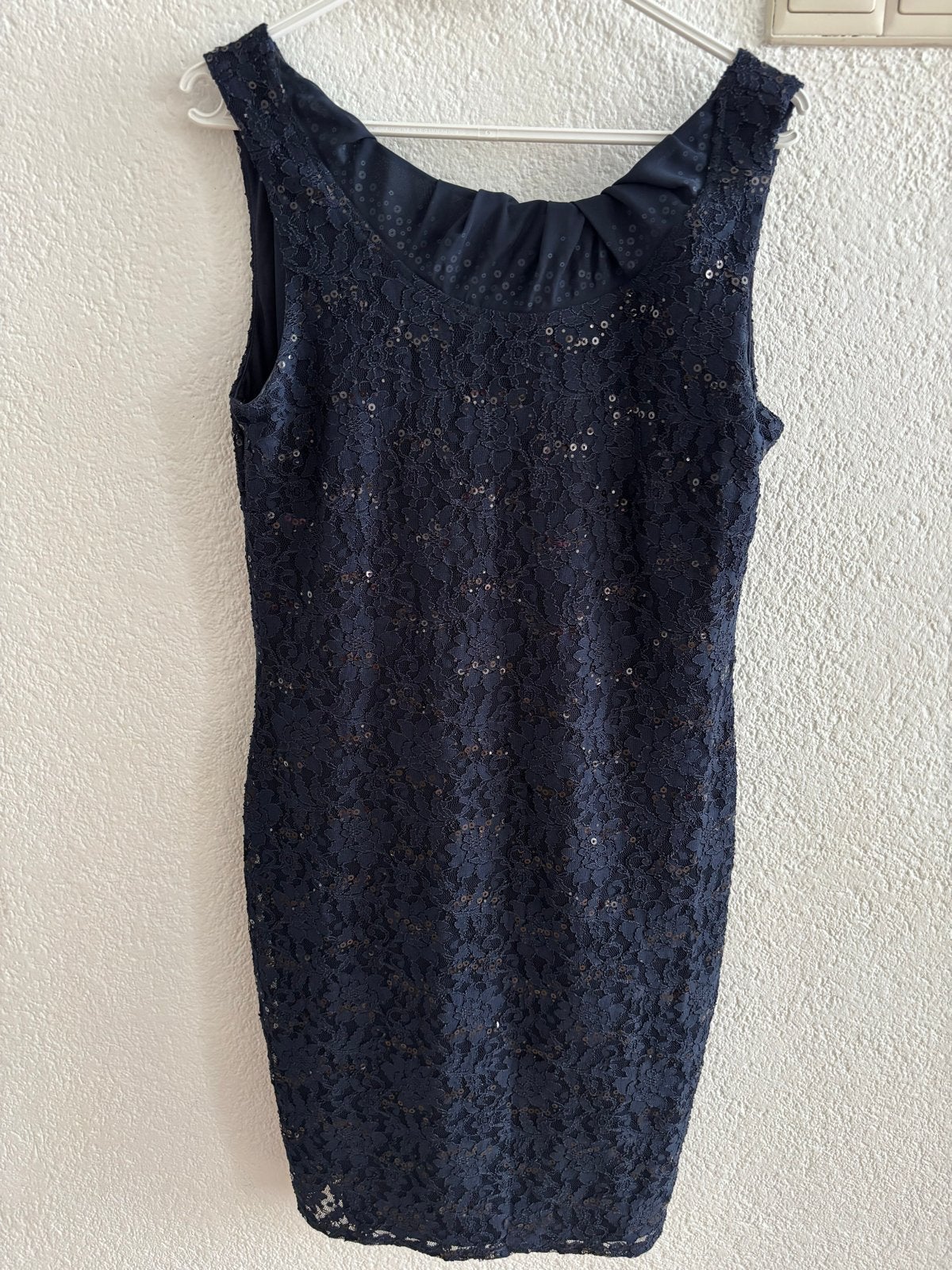 Vera Mont cocktailjurk met pailletten, Maat 38/40 (M), Blauw, Ophalen of Verzenden, Zo goed als nieuw