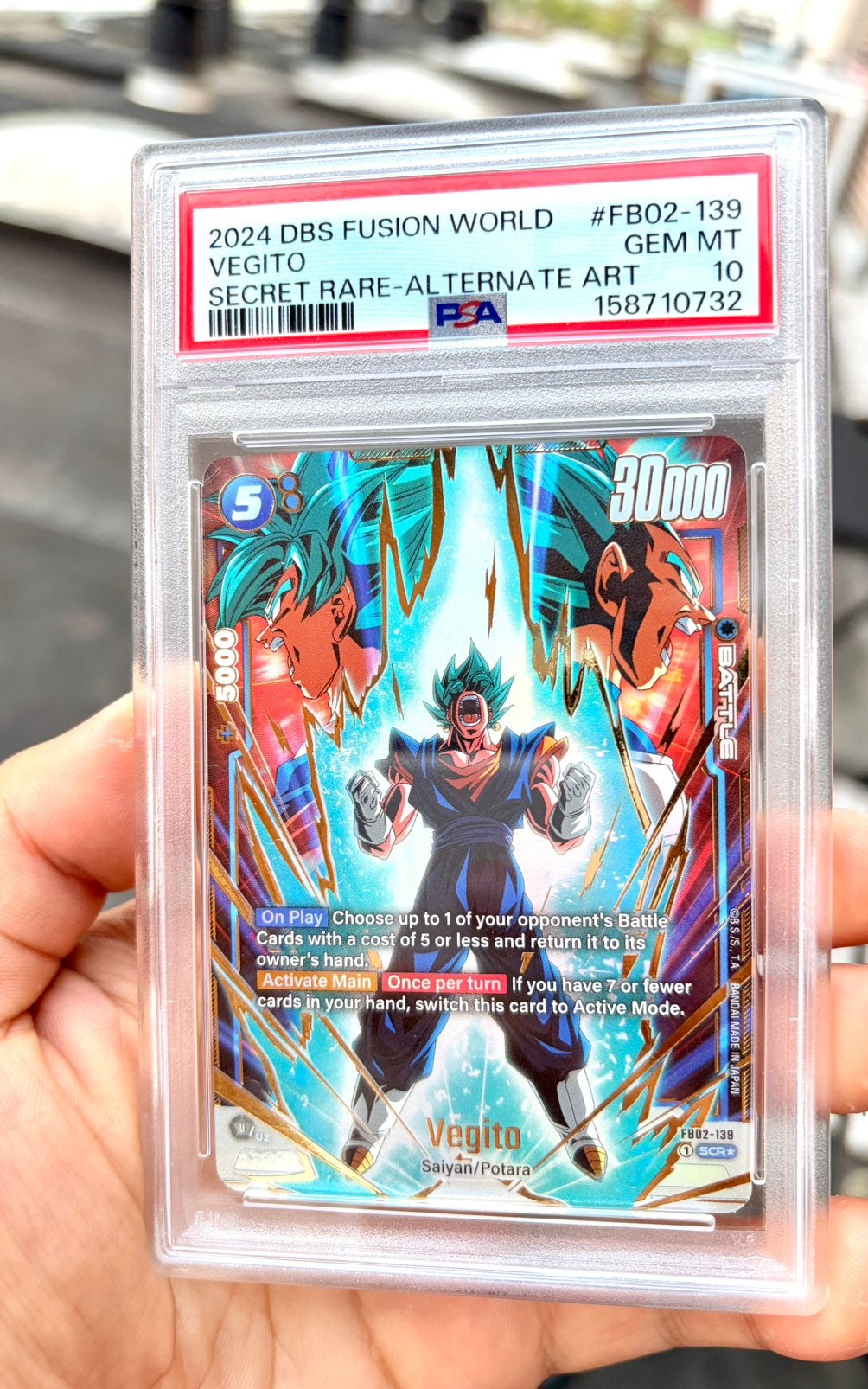 PSA 10 Vegito FB02-139, Ophalen of Verzenden, Zo goed als nieuw