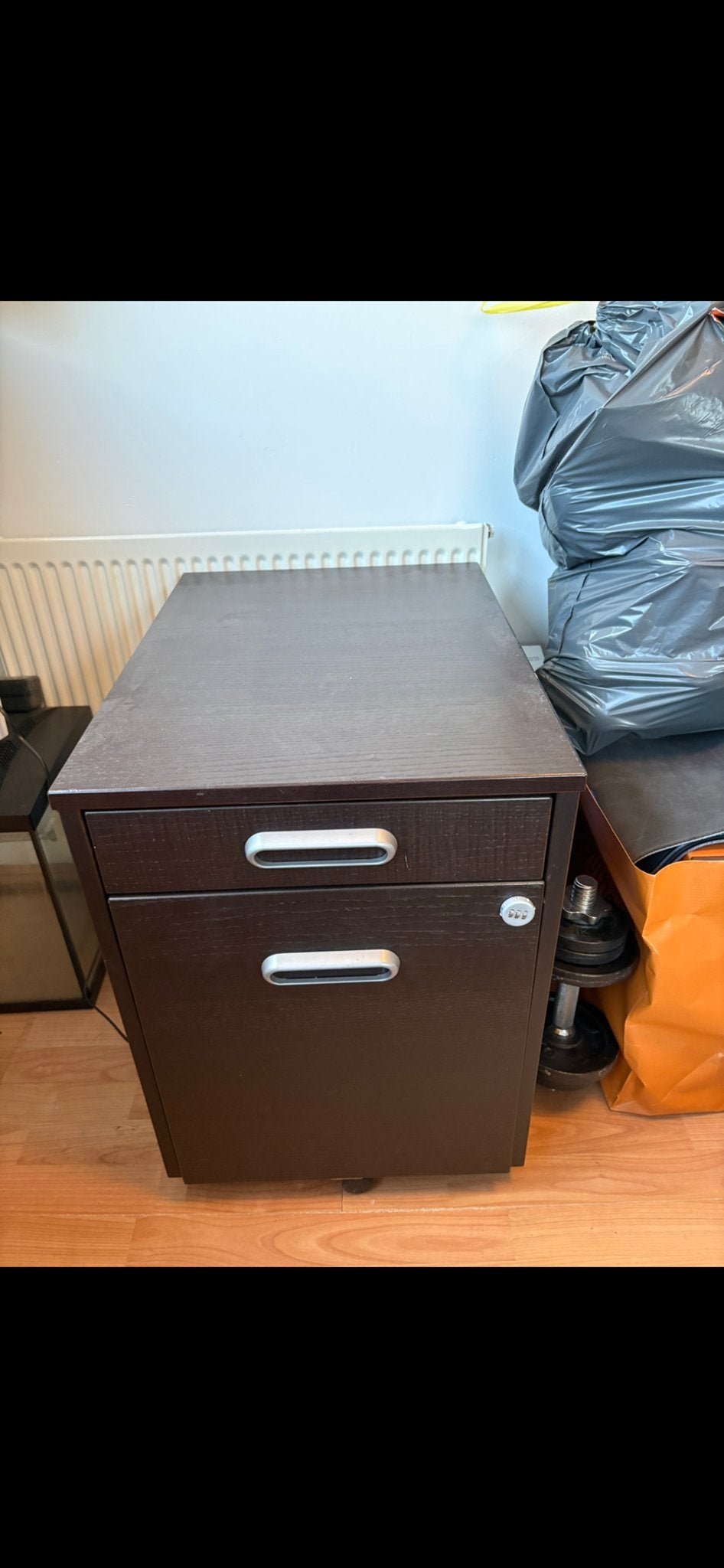 Sta-zit bureau (antraciet) en archiefkast (donkerbruin), Huis en Inrichting, Ophalen, Gebruikt