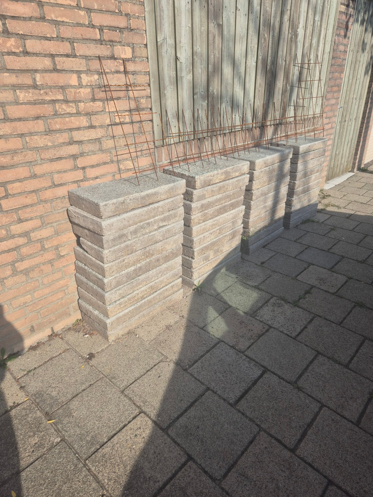 40 tuintegels 60x30 TEAB, Tuin en Terras, Tegels en Klinkers, Ophalen, Gebruikt, Beton, Terrastegels