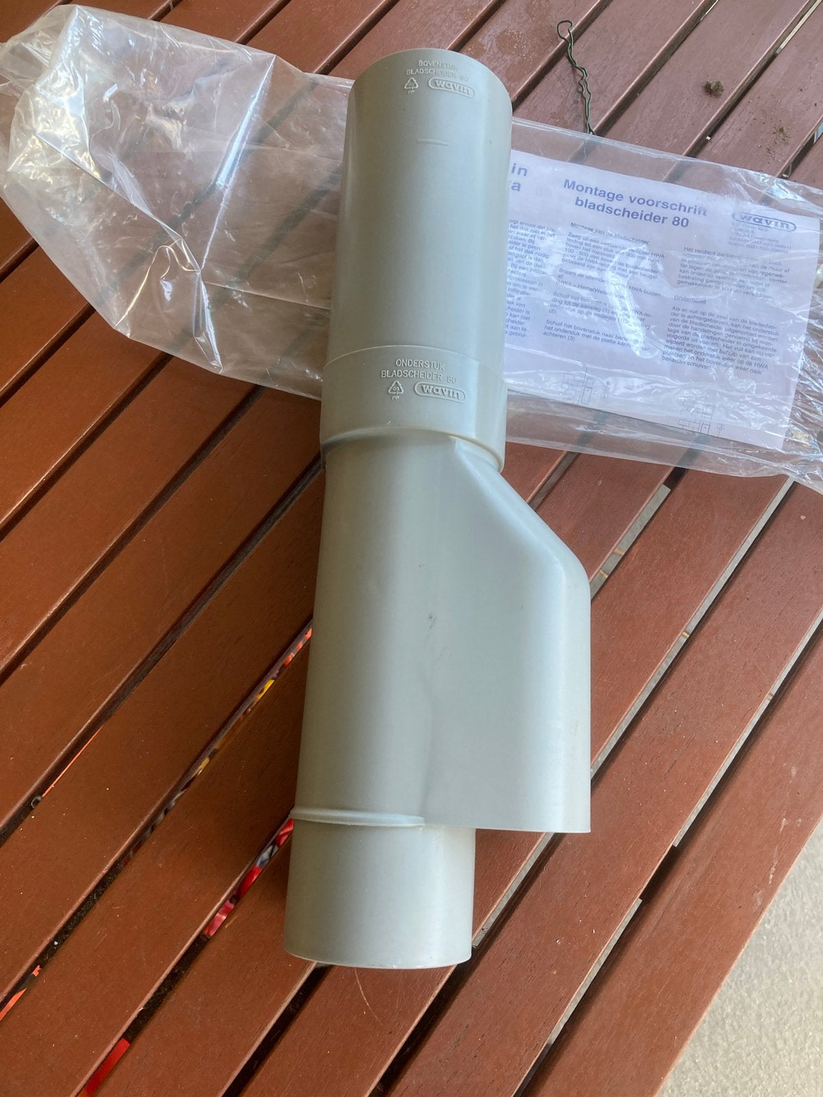 Wavin Azura Bladscheider 80mm - Nieuw, Doe-het-zelf en Verbouw, Ophalen, Afvoer, Pvc, 60 tot 80 mm