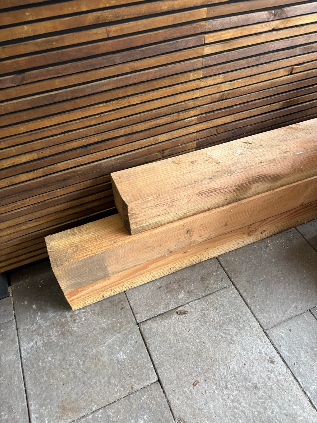Douglas balk 15x15 cm - 200 cm lang, Ophalen, Zo goed als nieuw, 200 tot 250 cm, 50 mm of meer