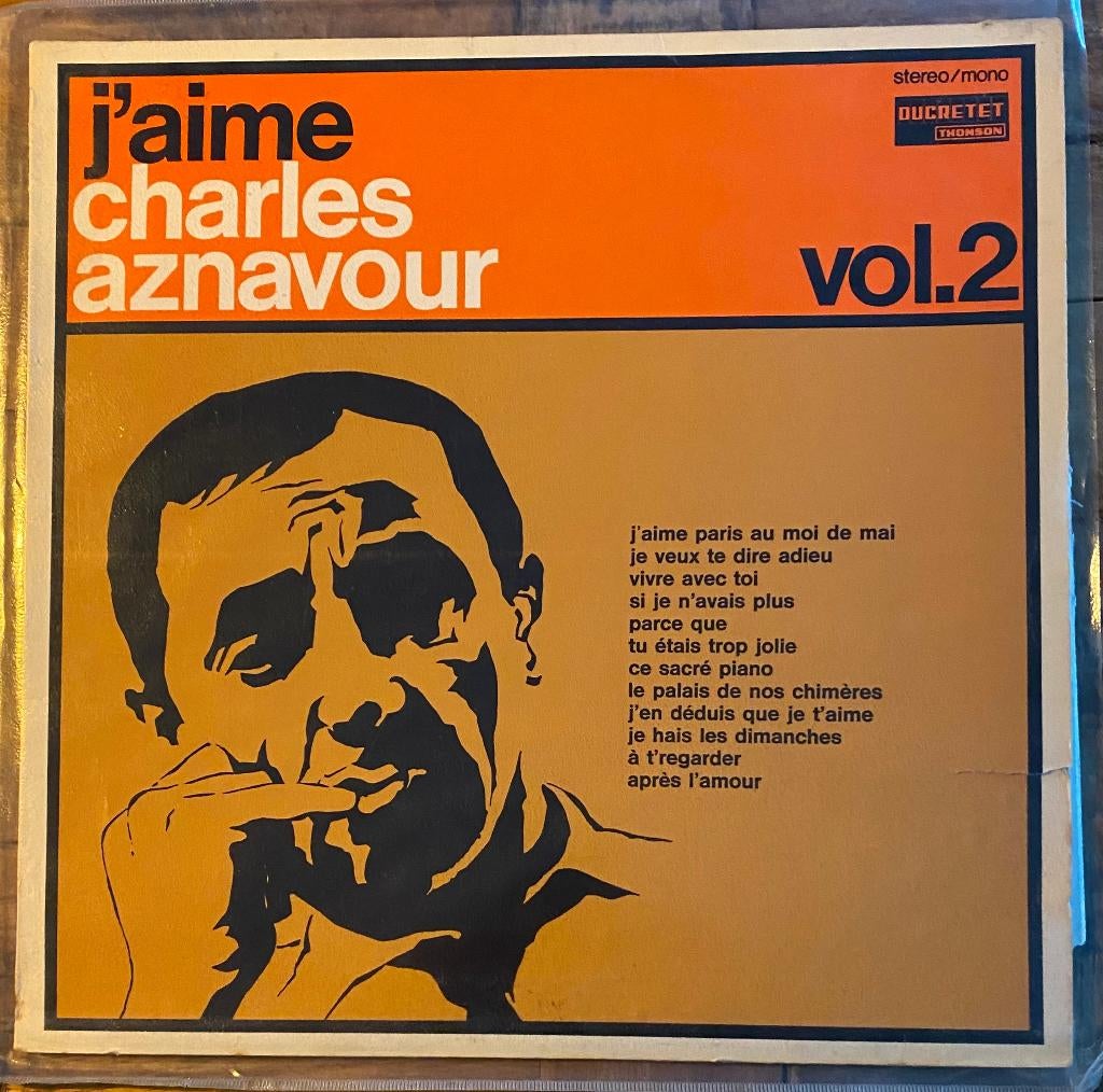Charles Aznavour – J’Aime Charles Aznavour Vol.2  1966 NL, Ophalen of Verzenden, Gebruikt, 12 inch, Europees