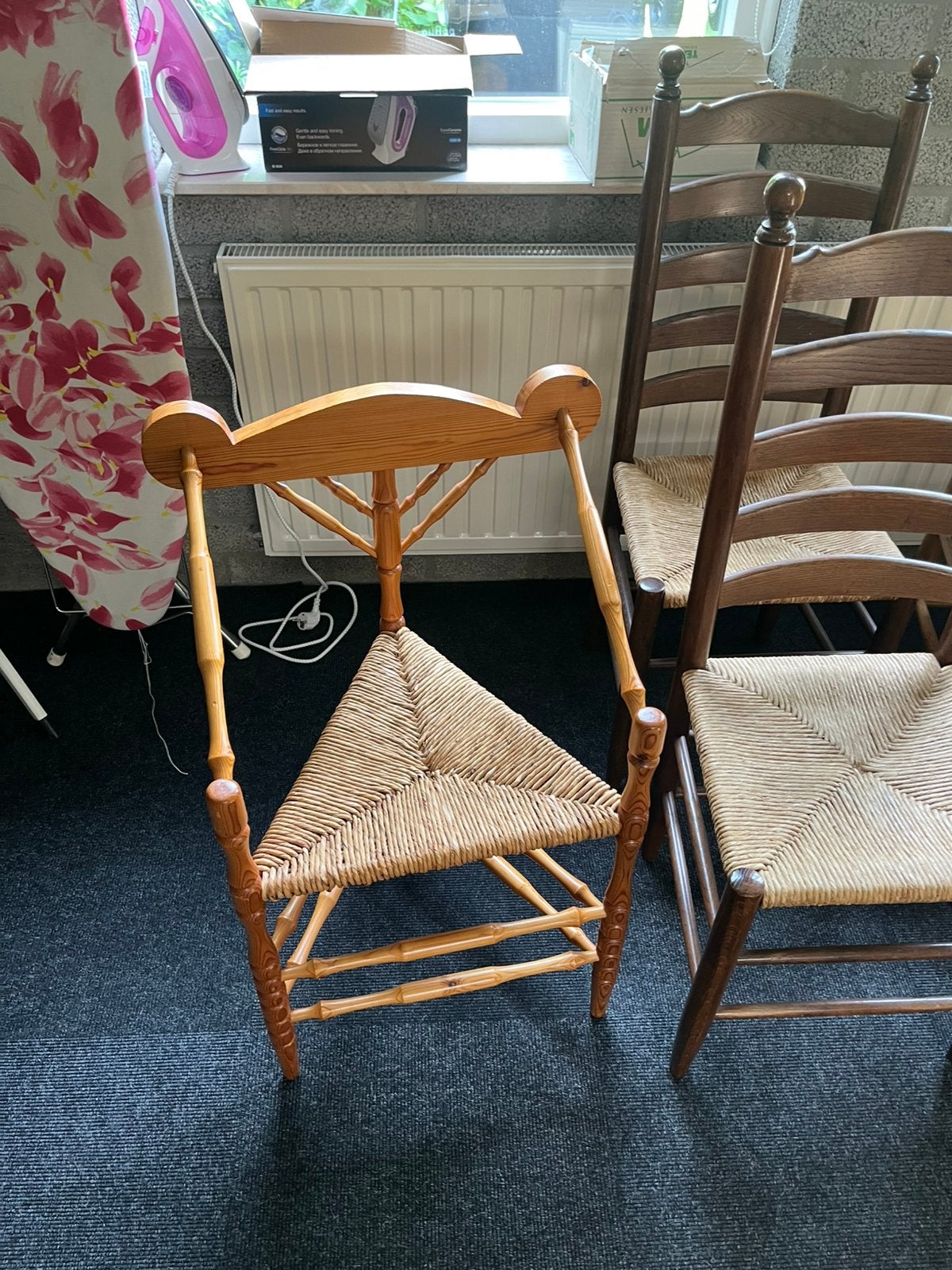 Div rieten stoelen in prima staat, Ophalen, Gebruikt, Bruin, Twee