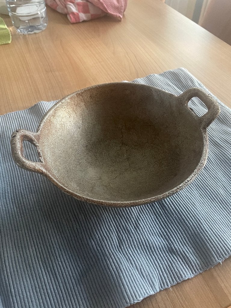 Wok 18 cm, Ophalen of Verzenden, Gebruikt, Rvs, Wok