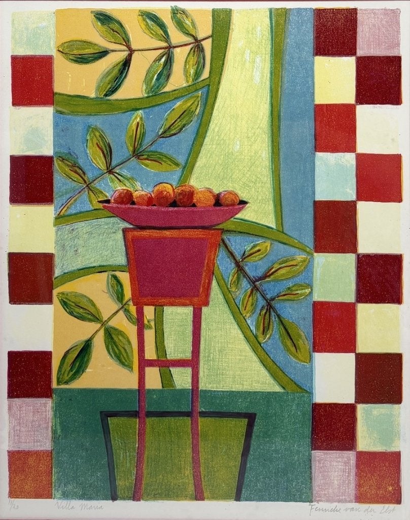 906. Litho, Fenneke van der Elst – "Villa Maria", 20e eeuw, Ophalen of Verzenden, Lithografie