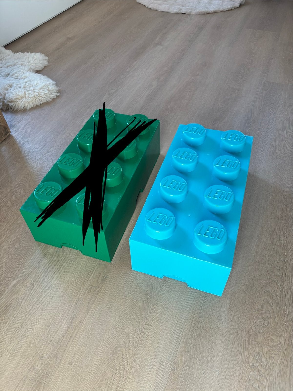 LEGO Opbergbak Blauw - 48x24cm, Ophalen, Zo goed als nieuw