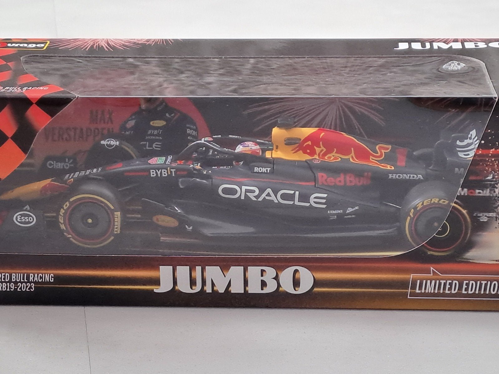 Formule 1 miniatuur Max Verstappen Jumbo editie 2023, Ophalen of Verzenden, Nieuw, Bburago