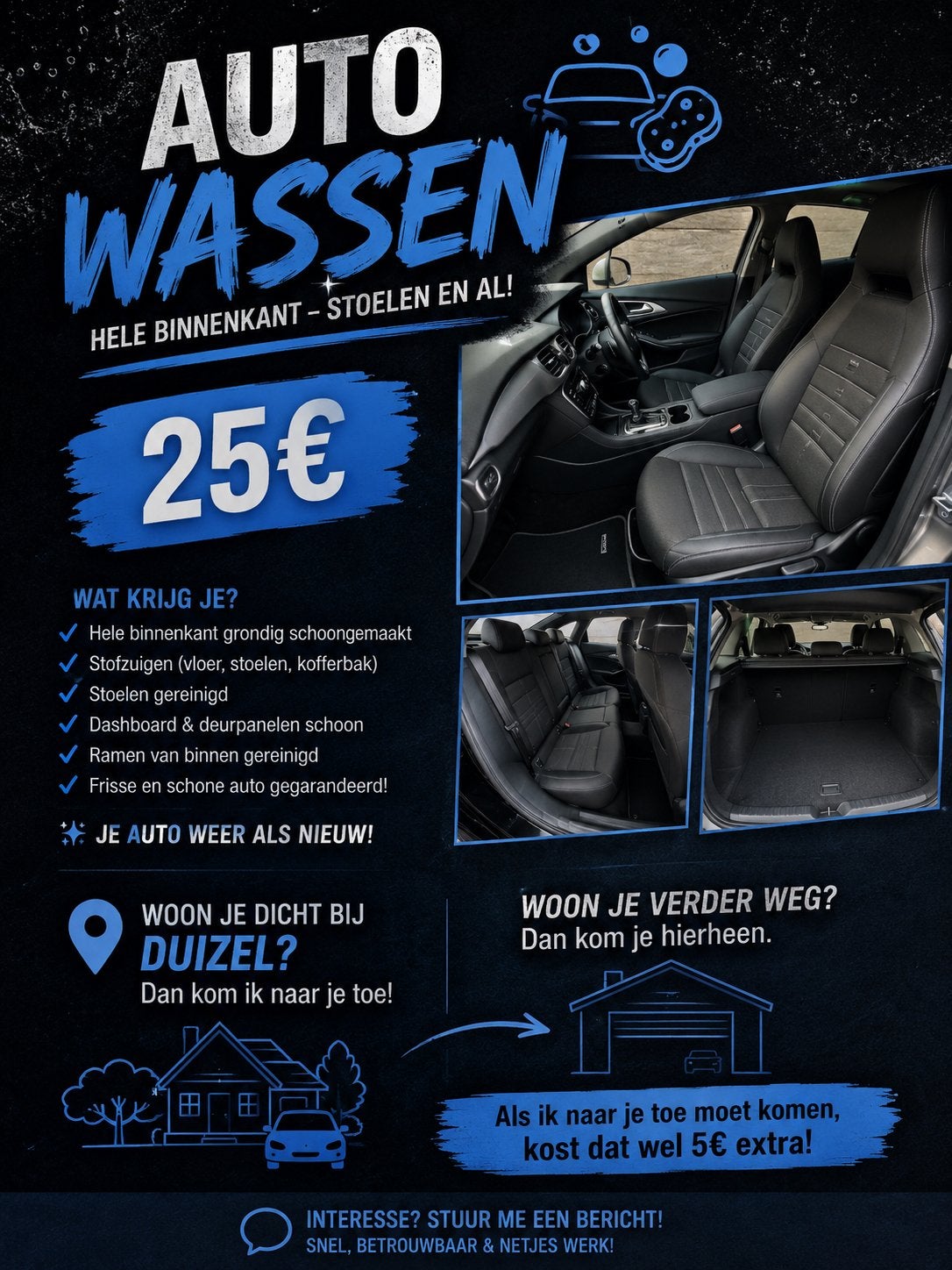 Auto wassen!, Eén persoon