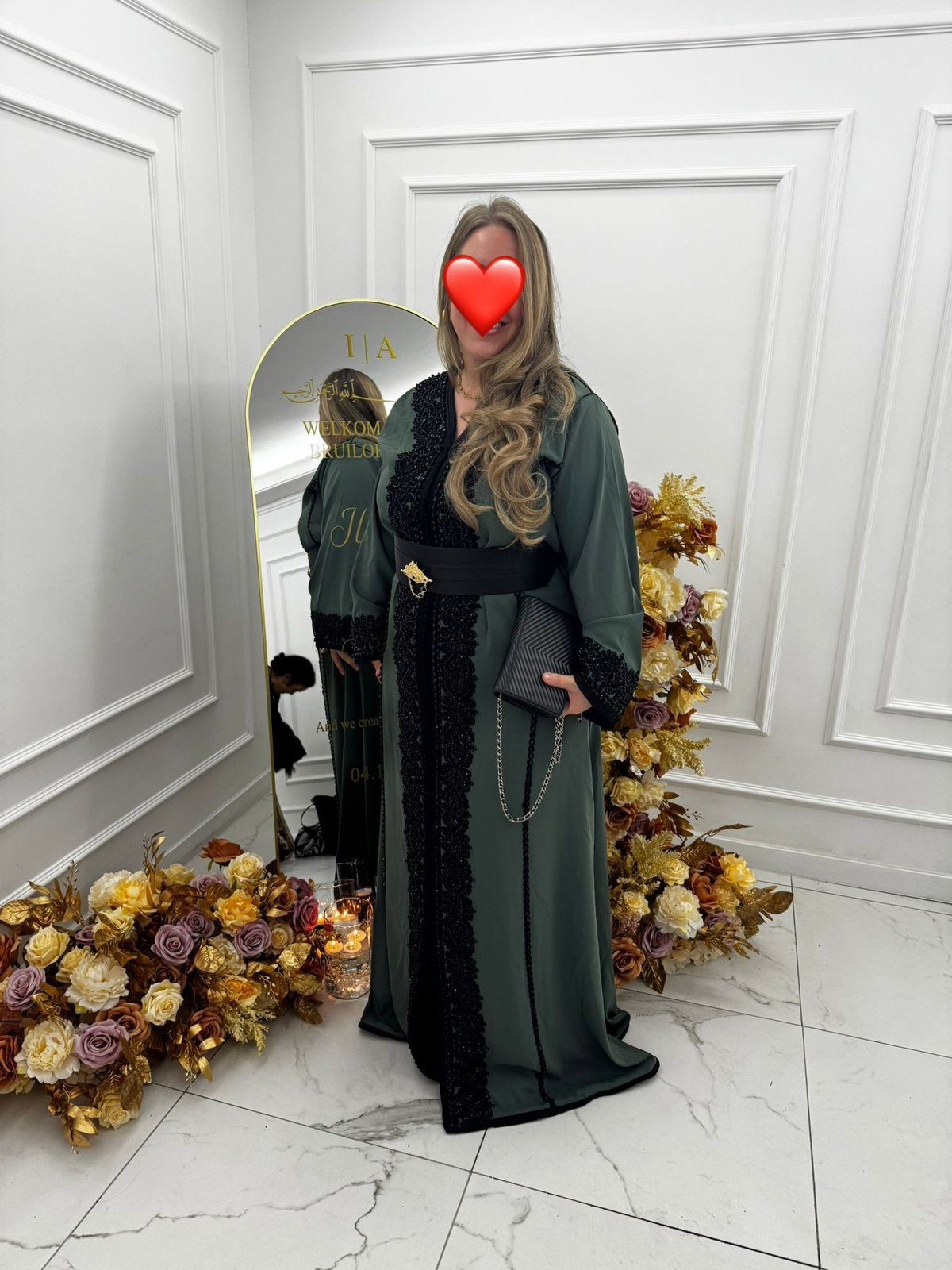 TE HUUR – ZEER EXCLUSIEVE Marokkaanse Takchita / Caftan, Kleding | Dames, Jurken, Maat 38/40 (M), Blauw, Ophalen of Verzenden