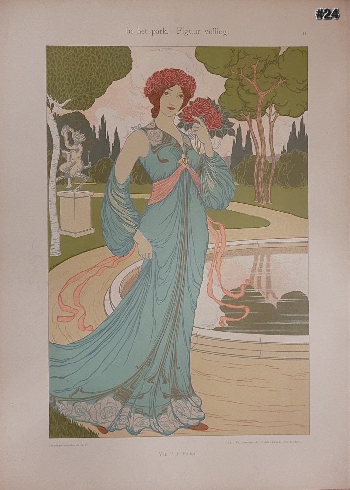 Antieke Chromolitho's. vademecum der bouwvakken per stuk! #2, Antiek en Kunst, Origineel, Verzenden, Overige onderwerpen, Lithografie