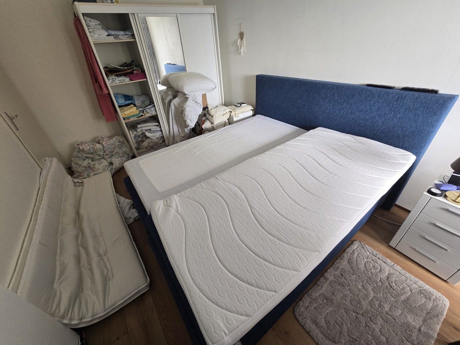 Volledig verstelbaar elektrisch tweepersoons bed, Ophalen, Zo goed als nieuw, Tweepersoons, Verstelbaar