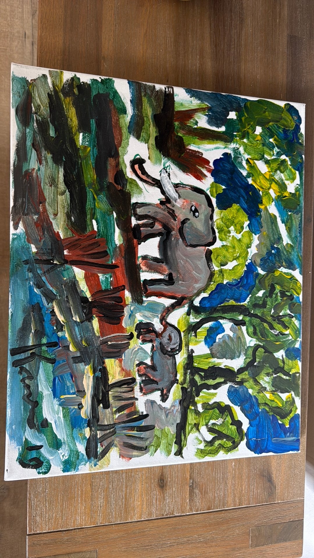 Originele Jacob Kanbier schilderij op canvas, Ophalen
