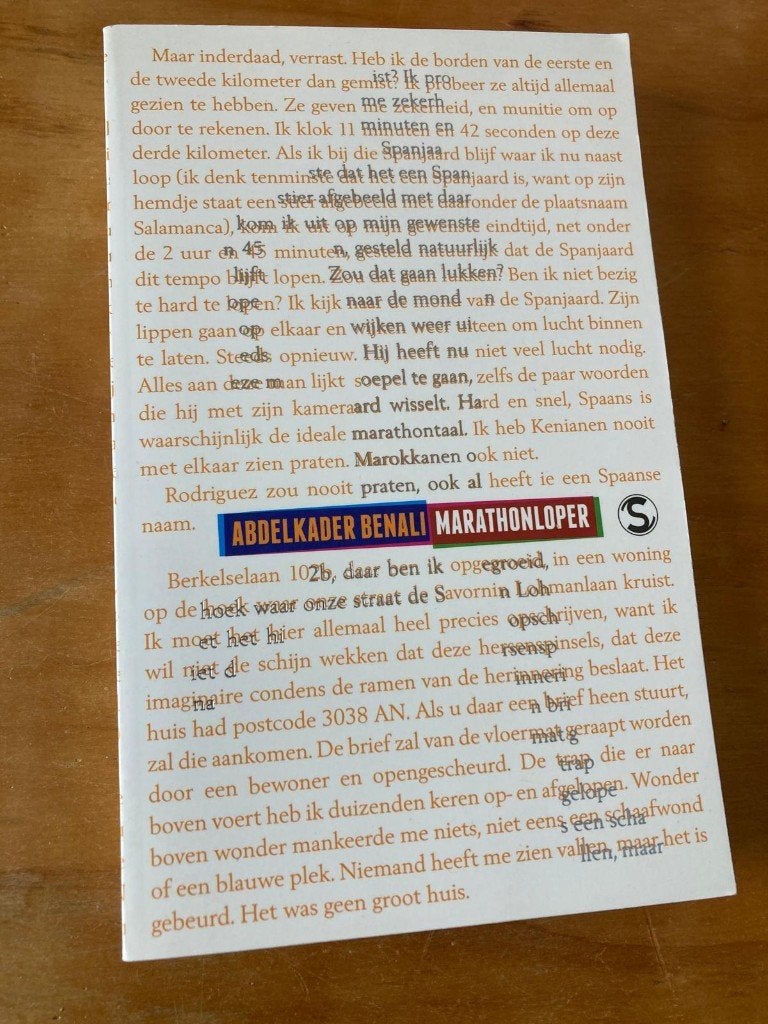 Marathonloper - Abdelkader Benali, Boeken, Ophalen of Verzenden, Gelezen, Lopen en Fietsen