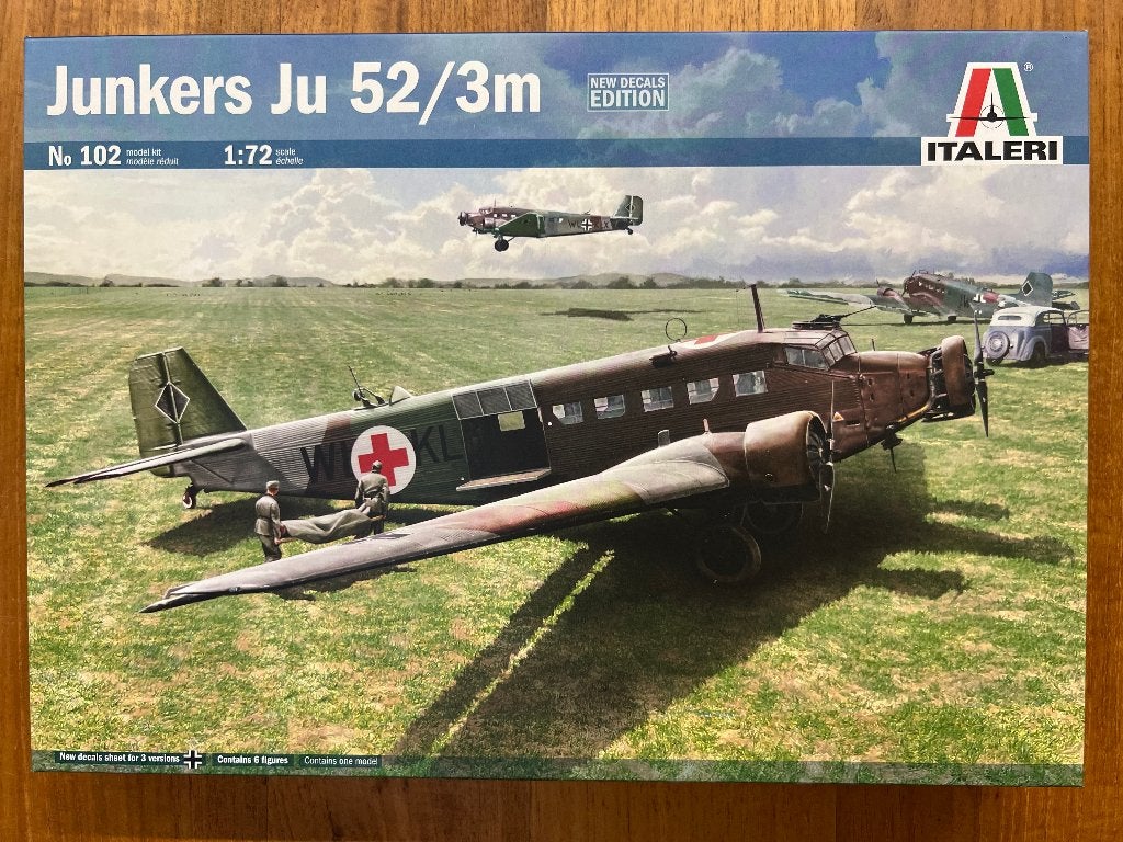 Italeri Junkers Ju 52/3m 1:72 - 0102, 1:72 tot 1:144, Italeri, Nieuw, Ophalen of Verzenden