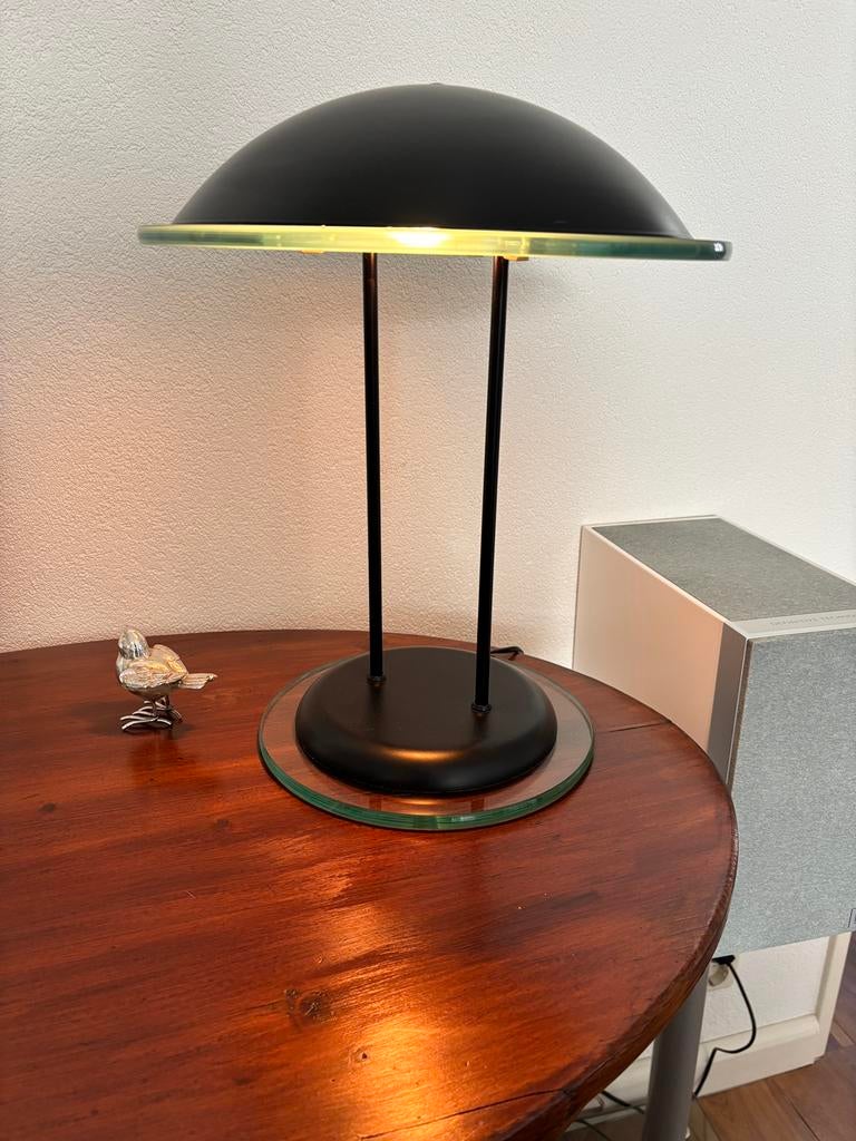 Herda Memphis Stijl Paddestoel Lamp Jaren 80 - Type 160589, Ophalen of Verzenden, Gebruikt, Glas, Minder dan 50 cm