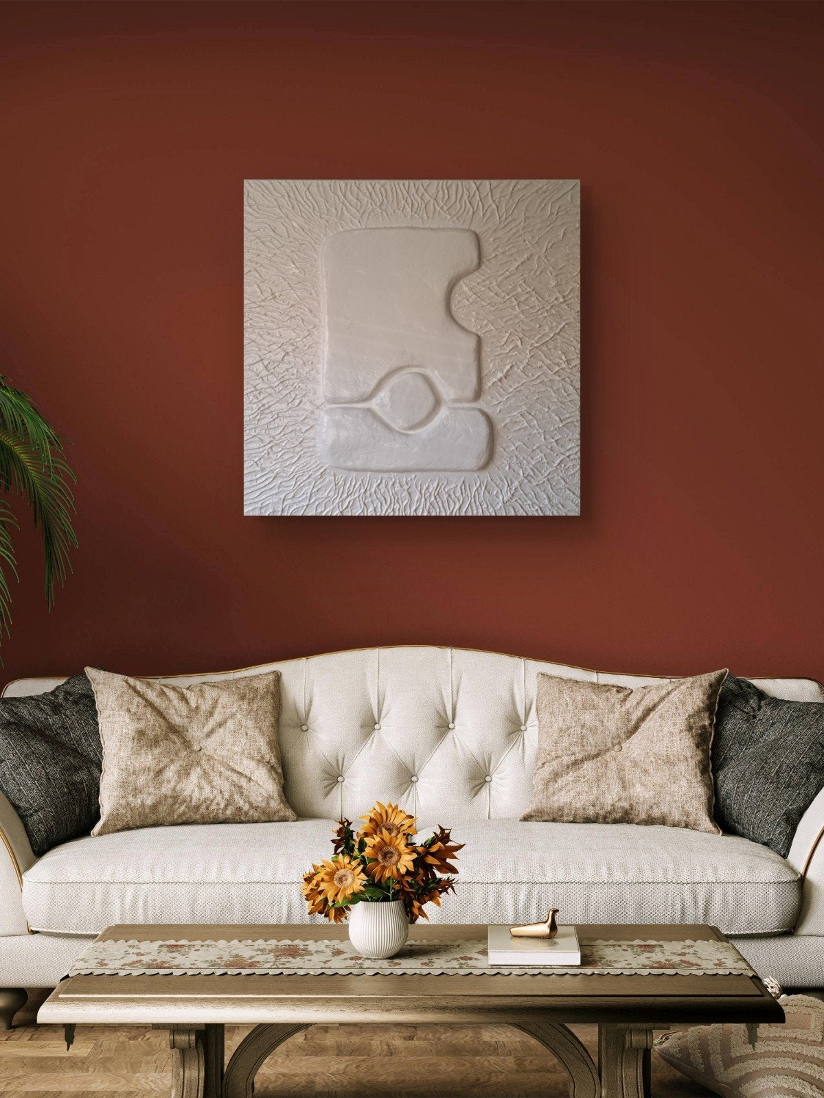 Uniek 3D Kunstwerk - Abstract Reliëf Schilderij, Ophalen