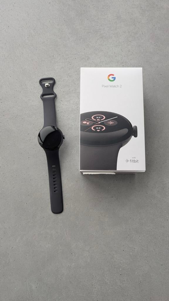 Google Pixel Watch 2 + 3 extra (geen originele)bandjes, Ophalen, Google, Zwart, GPS