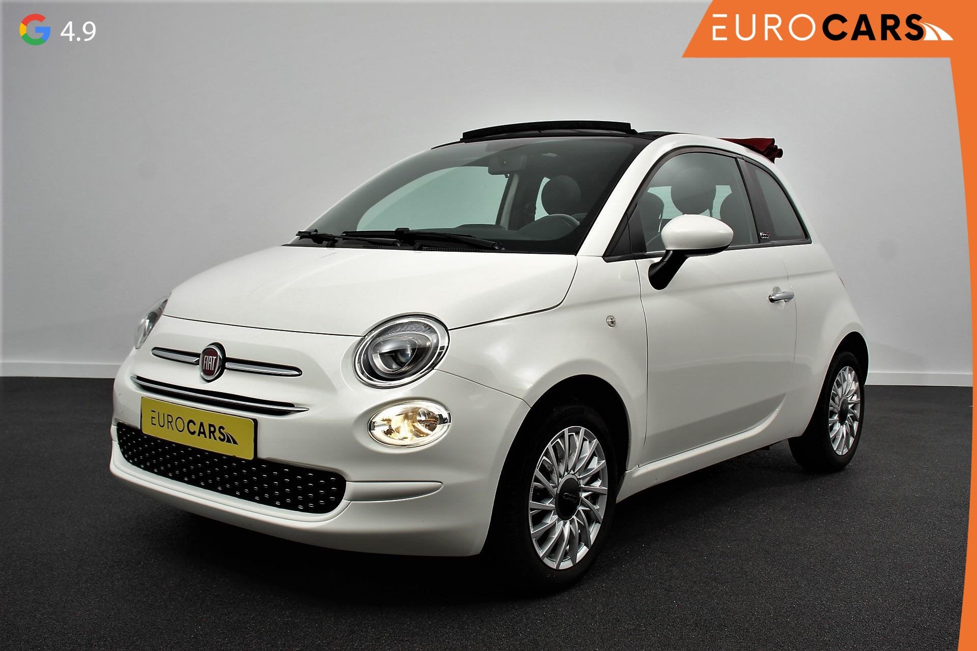 Fiat 500 C 1.2 Automaat Lounge Cruise Control Navigatie Airc, Auto's, Stof, 1242 cc, 4 cilinders, Cabriolet