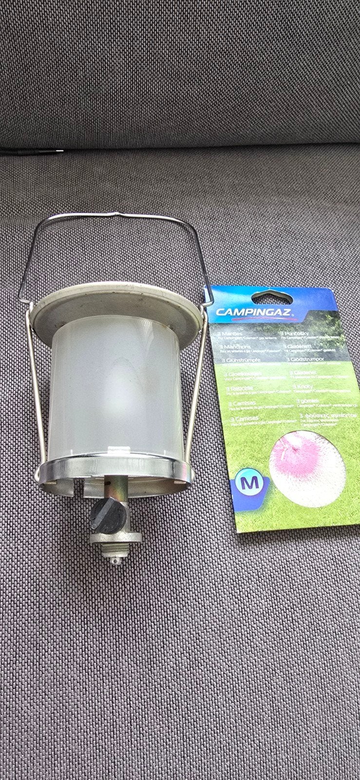 Gaslamp, voor 901,904,907 gasfles. Lumogaz, Ophalen