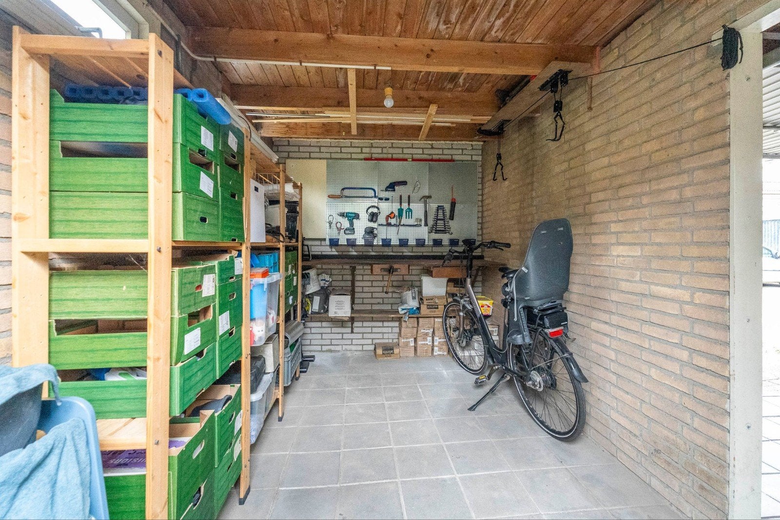 Houten opbergrek stellingkast voor garage of schuur, Ophalen