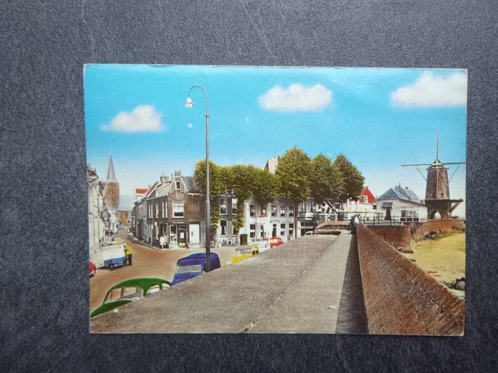 Wijk bij Duurstede, walmuur met molen/auto, Verzenden, 1980 tot heden, Ongelopen, Utrecht