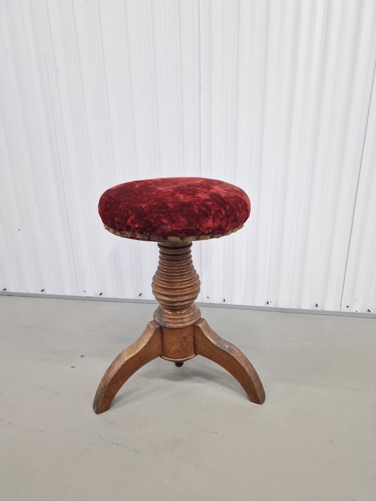 antik vintage krukje piano, Ophalen, Hout