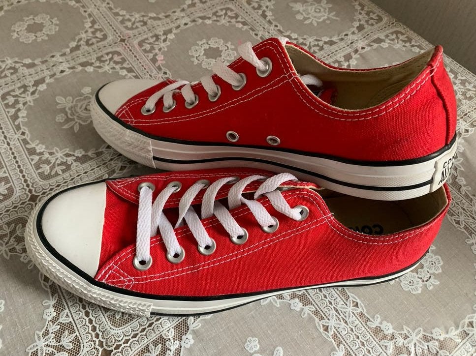 Converse All Star rood laag maat 40, Ophalen of Verzenden, Rood, Sneakers of Gympen, Zo goed als nieuw