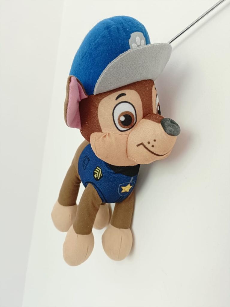 Paw Patrol Chase knuffel - grote pluche politiehond, Paw Patrol, Ophalen of Verzenden, Gebruikt, Hond