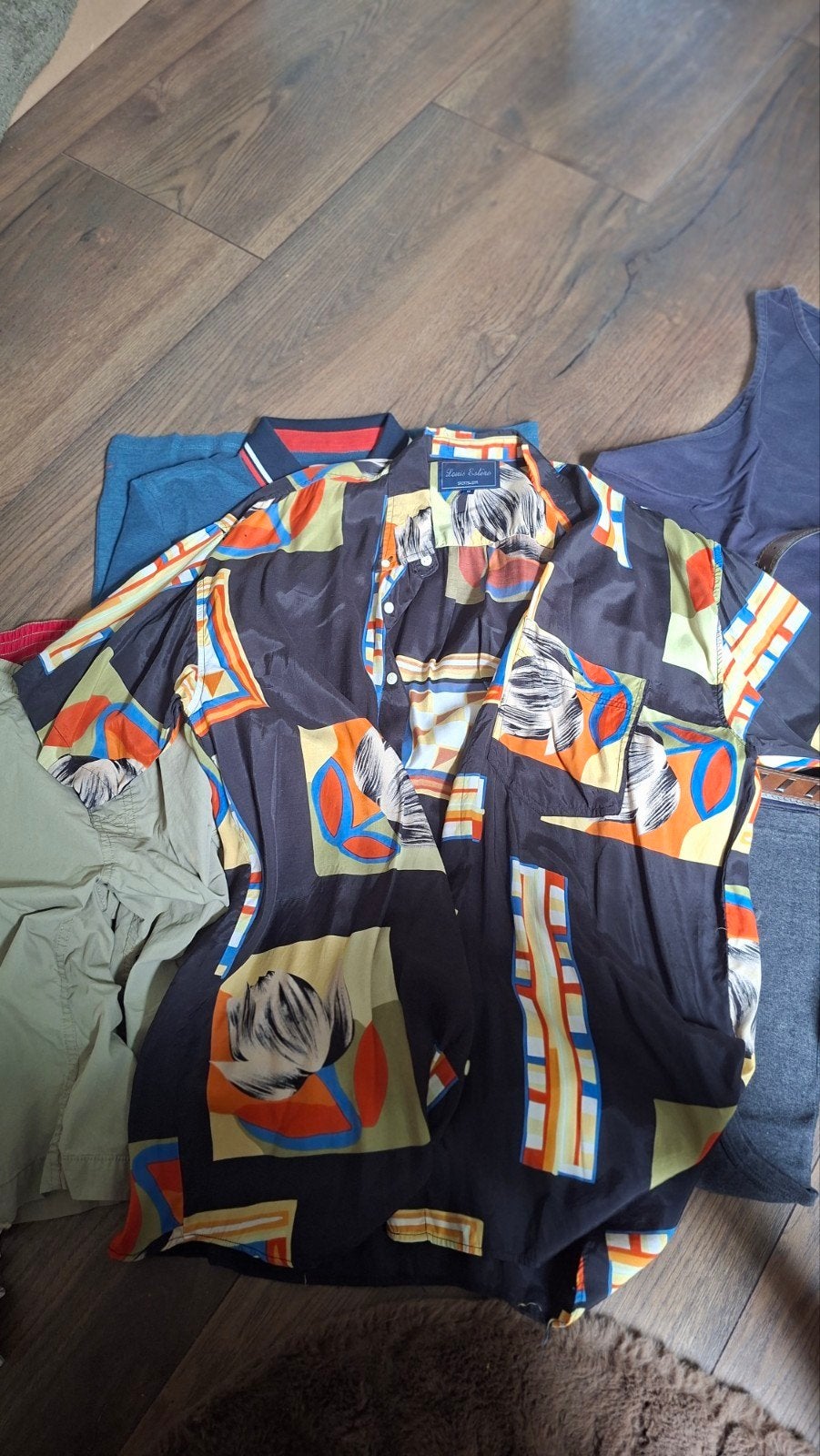 blouse sportwear overhemd korte mouw M Louis Estère, Ophalen, Zo goed als nieuw, Blauw