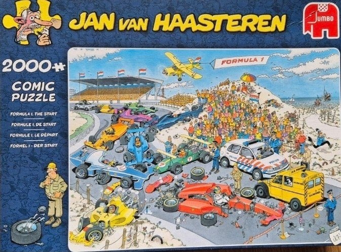 F1 de start Fornule 1 de start jvh puzzel 2000 stukjes, Ophalen of Verzenden, Meer dan 1500 stukjes, Zo goed als nieuw, Legpuzzel