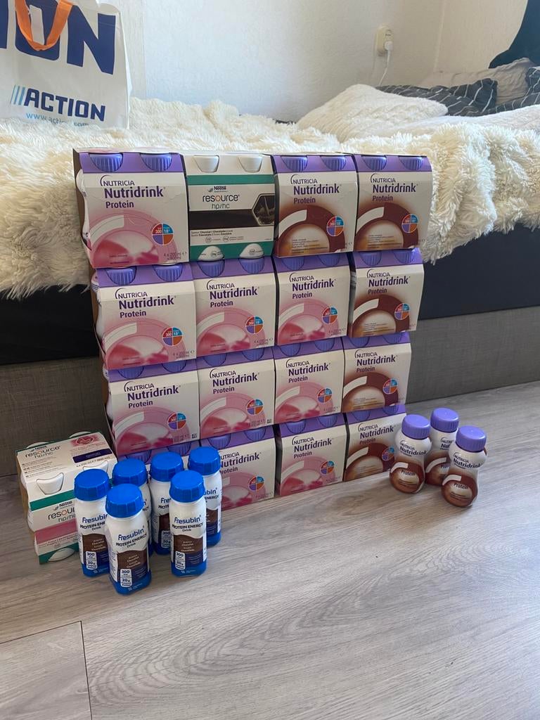 Partij Nutridrink Protein + Fresubin & Resource drinkvoeding, Diversen, Levensmiddelen, Ophalen of Verzenden