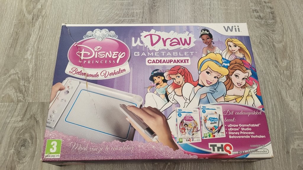 Wii Udraw met Udraw Studio en Disney Princess, Spelcomputers en Games, Overige genres, 1 speler, Ophalen of Verzenden, Zo goed als nieuw