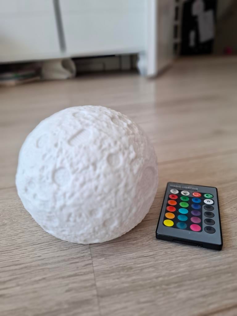 Maanlamp met afstandsbediening - Sfeervolle LED verlichting, Ophalen of Verzenden, Zo goed als nieuw