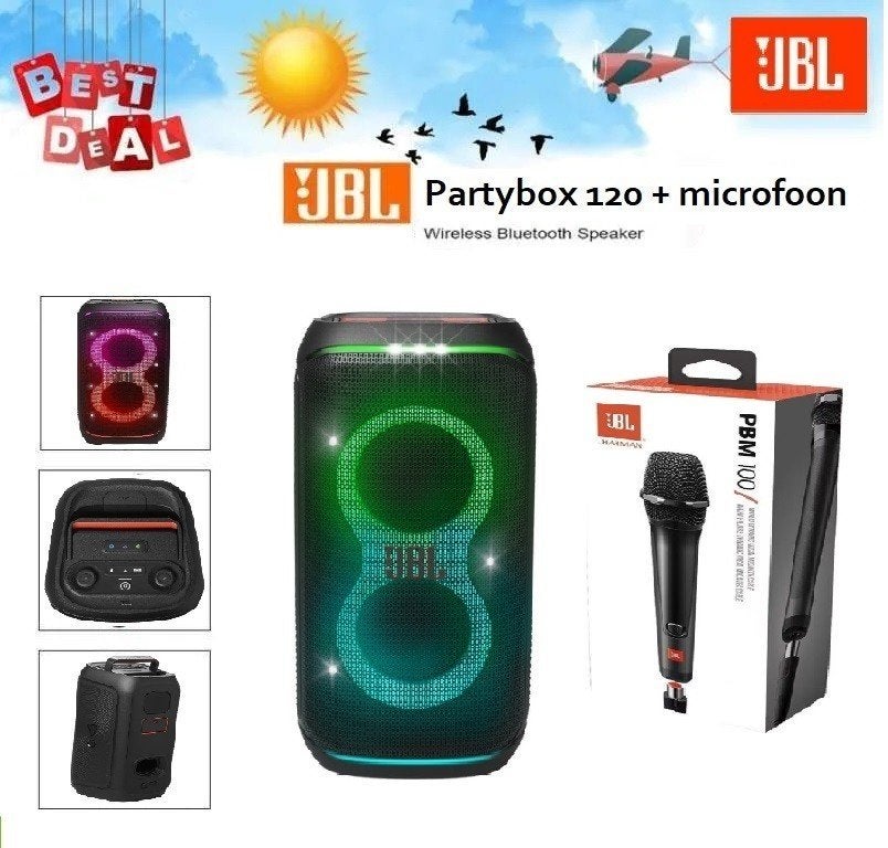 ✅NIEUW✅ JBL Partybox Club 120 + Microfoon, JBL, Overige typen, Nieuw, Ophalen of Verzenden