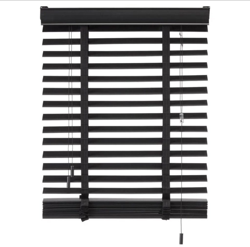 Houten jaloezieën - zwart 50mm, Huis en Inrichting, Ophalen, Jaloezie, 200 cm, Kwantum