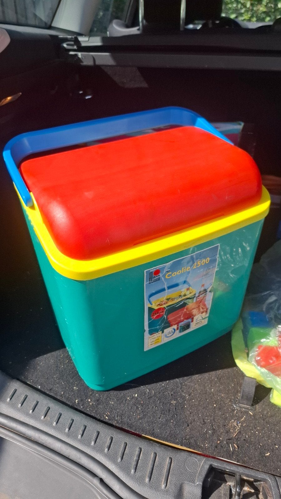 Kleurrijke vintage Koelbox - Ideaal voor Picknicks en Uitjes, Ophalen, Gebruikt, Koelbox, Koelelement