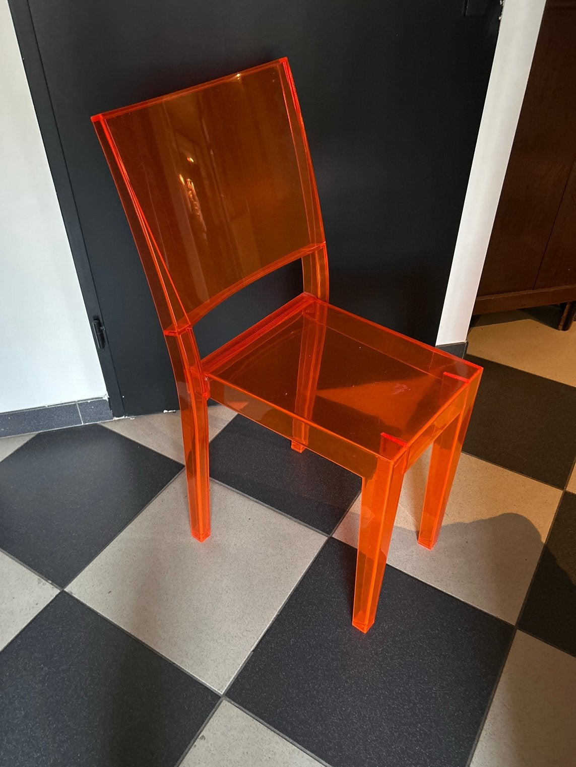 La Marie stoel Kartell Starck oranje neon kleur, Ophalen, Kunststof, Gebruikt, Overige kleuren