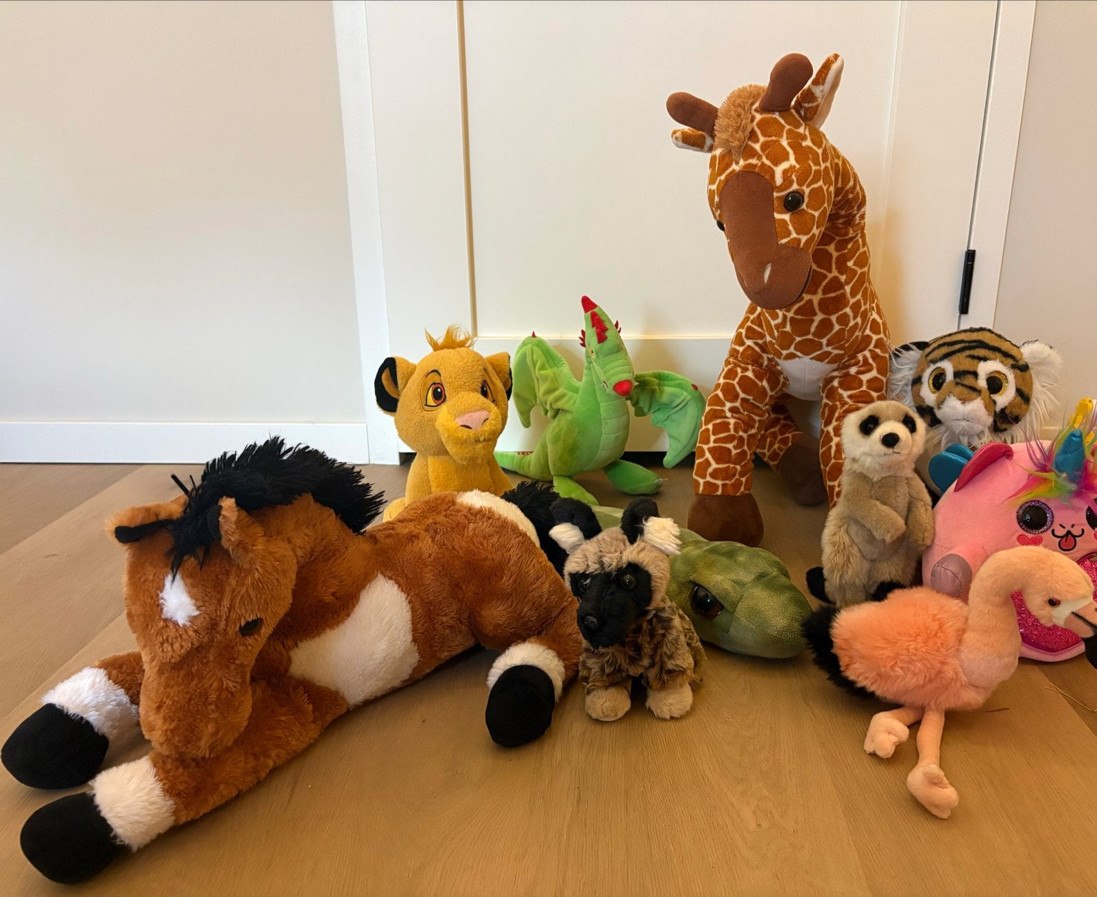Diverse knuffels: paard, leeuw, giraf en meer!, Paard, Gebruikt, Overige merken, Disney