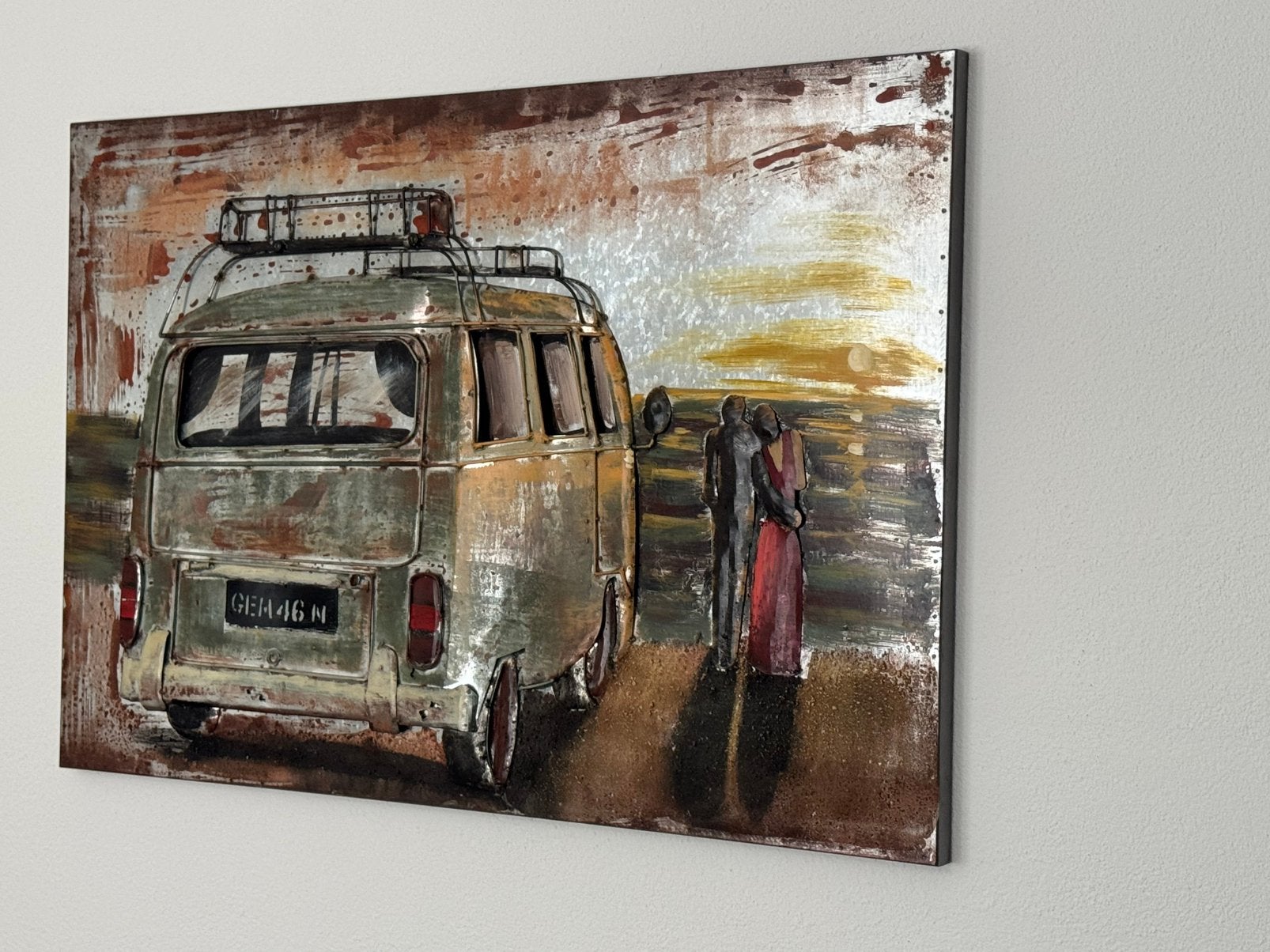 Metalen 3 D schilderij VW bus, Ophalen